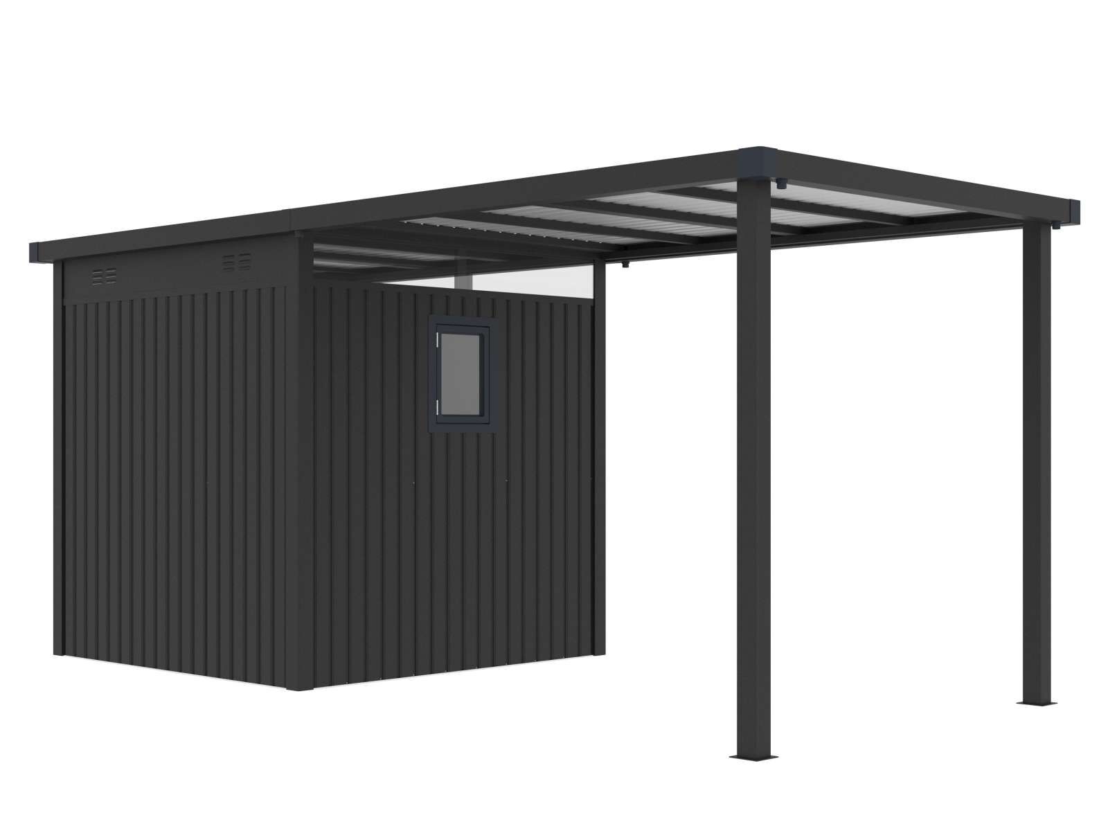 Metall Gerätehaus Modell Style 4,45 m² Spar-Set 1 Anthrazit online bestellen