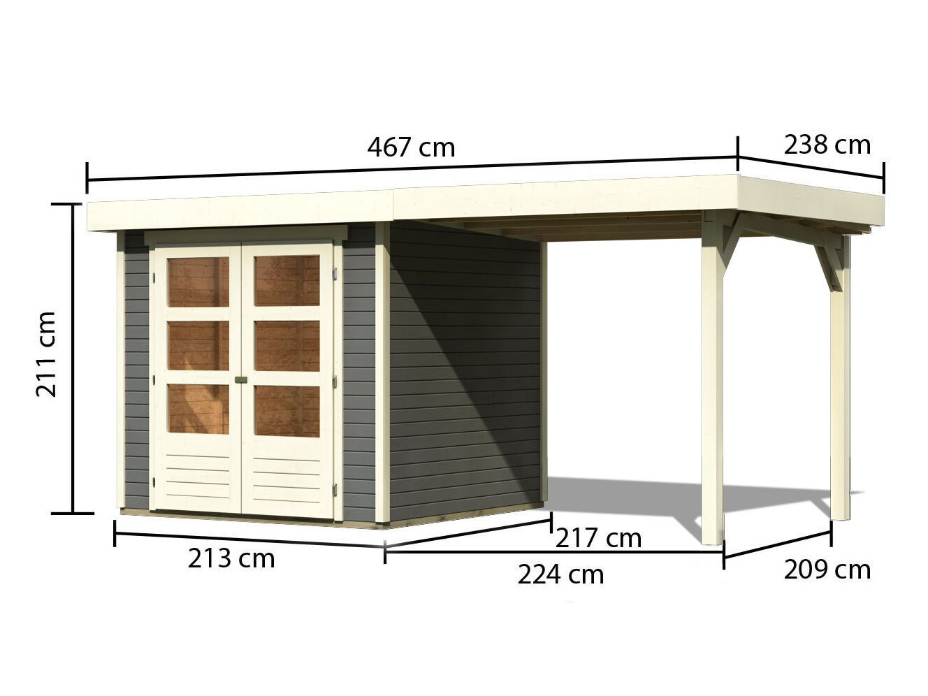 Gerätehaus Modell Ketola 2 Spar-Set-1 |Rabatt: 26 %