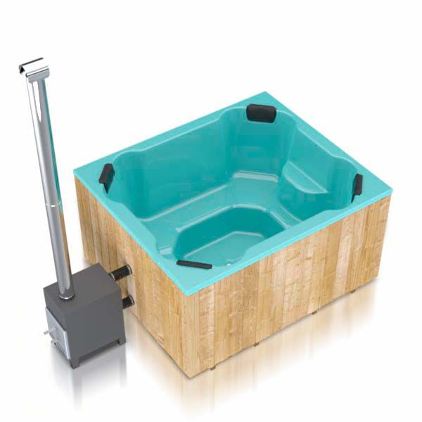 Fjordholz Hot Tub Quattro Mads – eckiges Hot Tub /