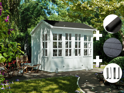 Komplettset Garten- und Gerätehaus Modell Canterbury inkl. Montage (wahlweise)