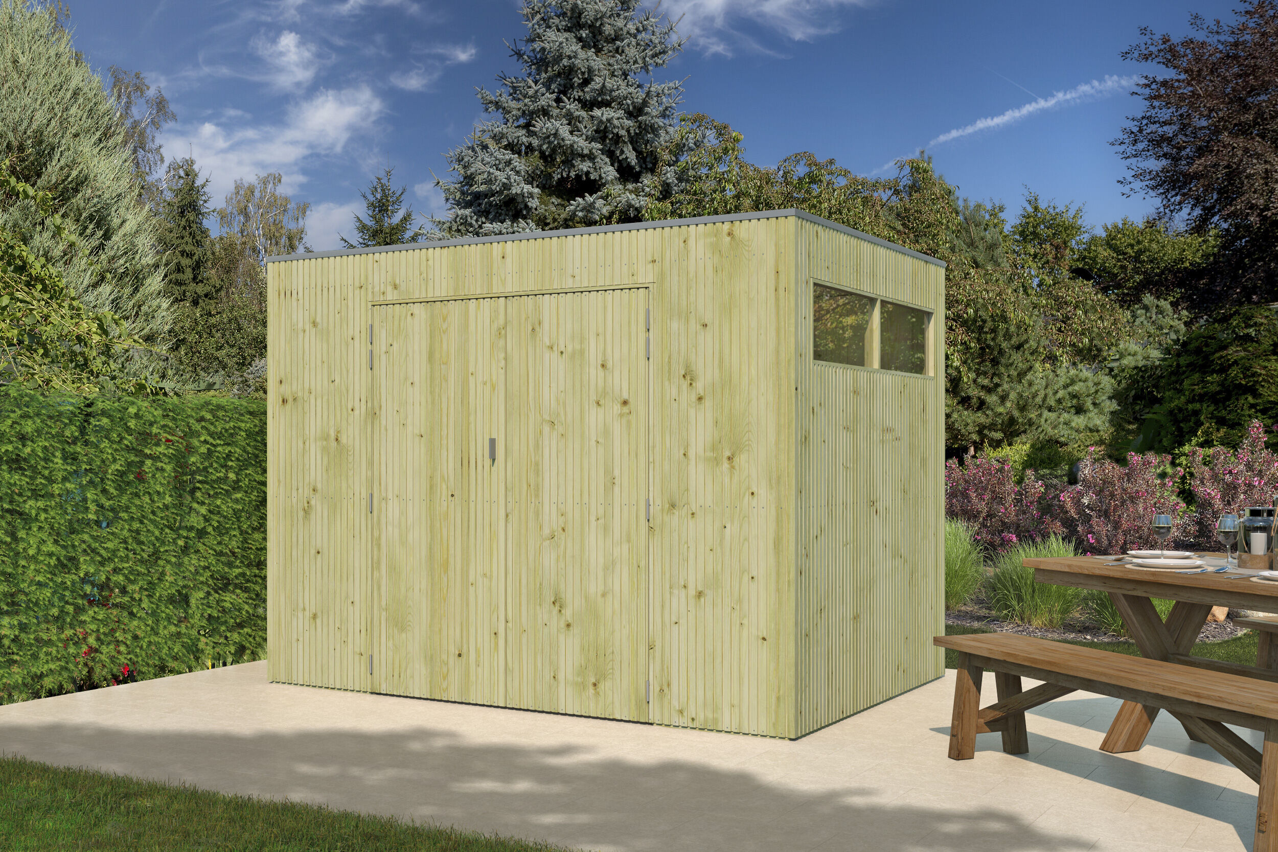 Gartenhaus Modell QBV3-Line 5,90 m²| Rabatt: 26%|3x2m