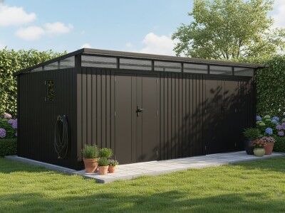 Metall Gerätehaus Modell Skylight 2-Raum 15,18 m²