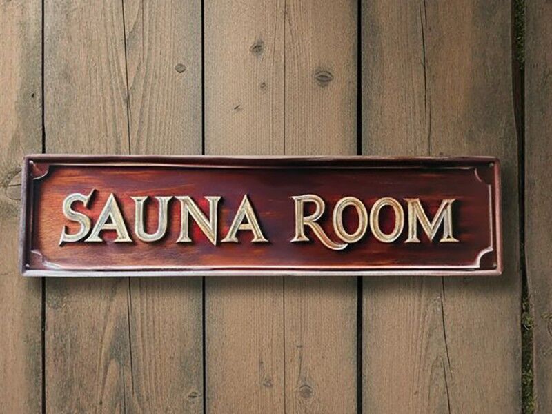 Sauna Dekoschild aus Metall Design 6