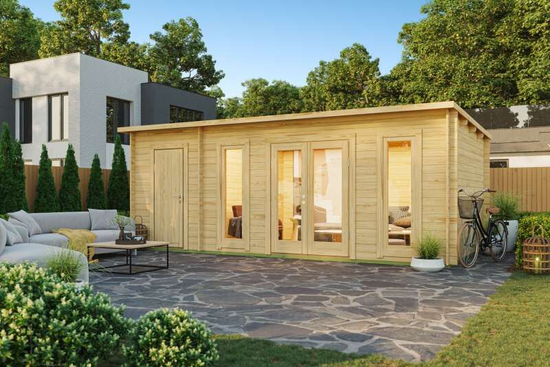 Modernes Gartenhaus aus Holz online kaufen