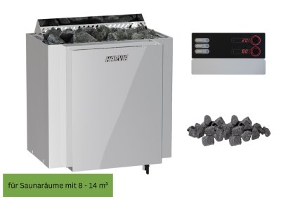 Harvia Qubic Kombiofen 9 KW Bio-Kombiofen mit externer Steuerung