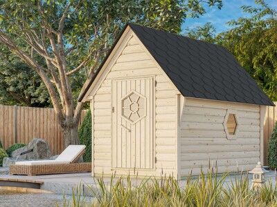 Fjordholz Saunakota Modell Juna 5,8 m² 2-Raum