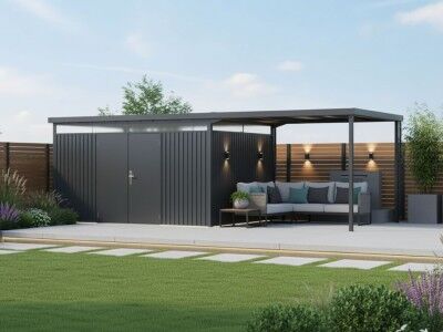 StarLine Metall Gerätehaus Modell Solidum 19,60 m²