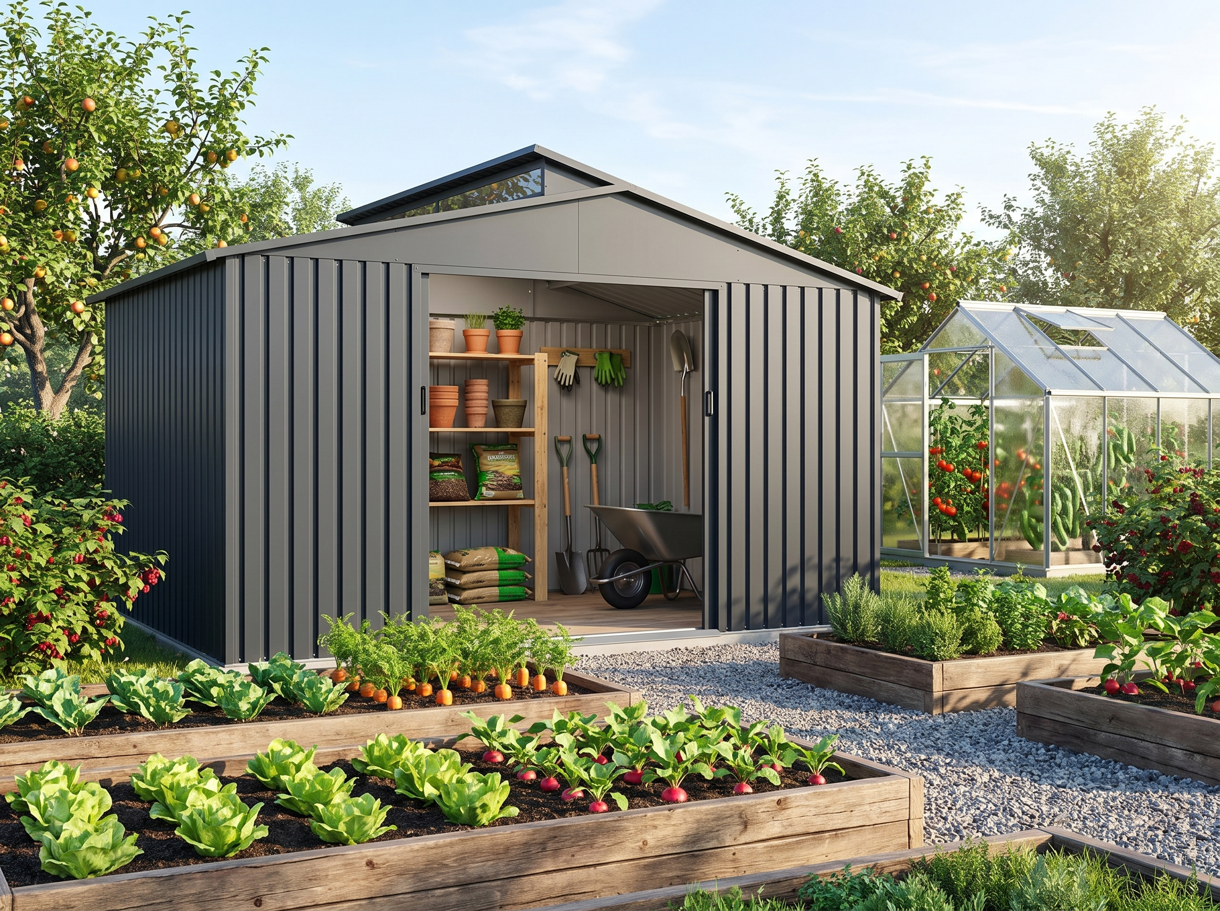 19% Rabatt ! Metall Gerätehaus Modell Viva 13,36 m²