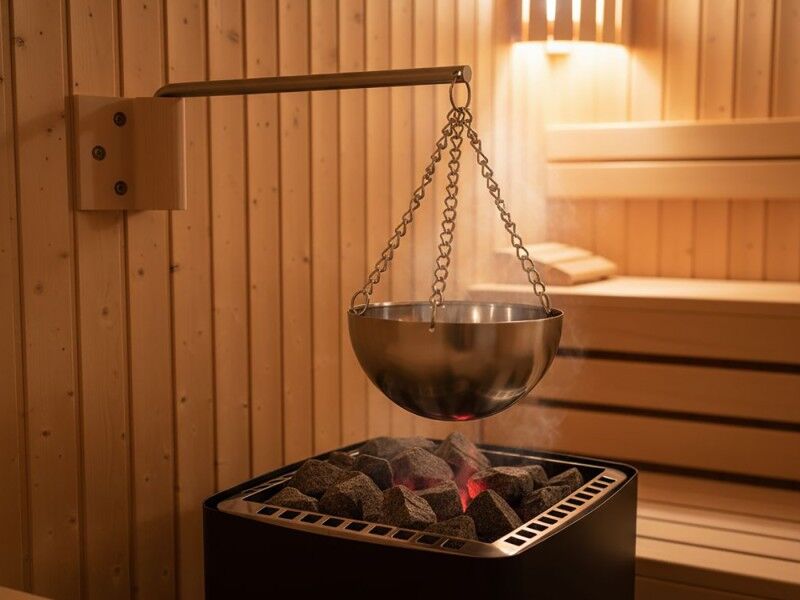 Fjordholz Sauna Aroma Schüssel aus Edelstahl