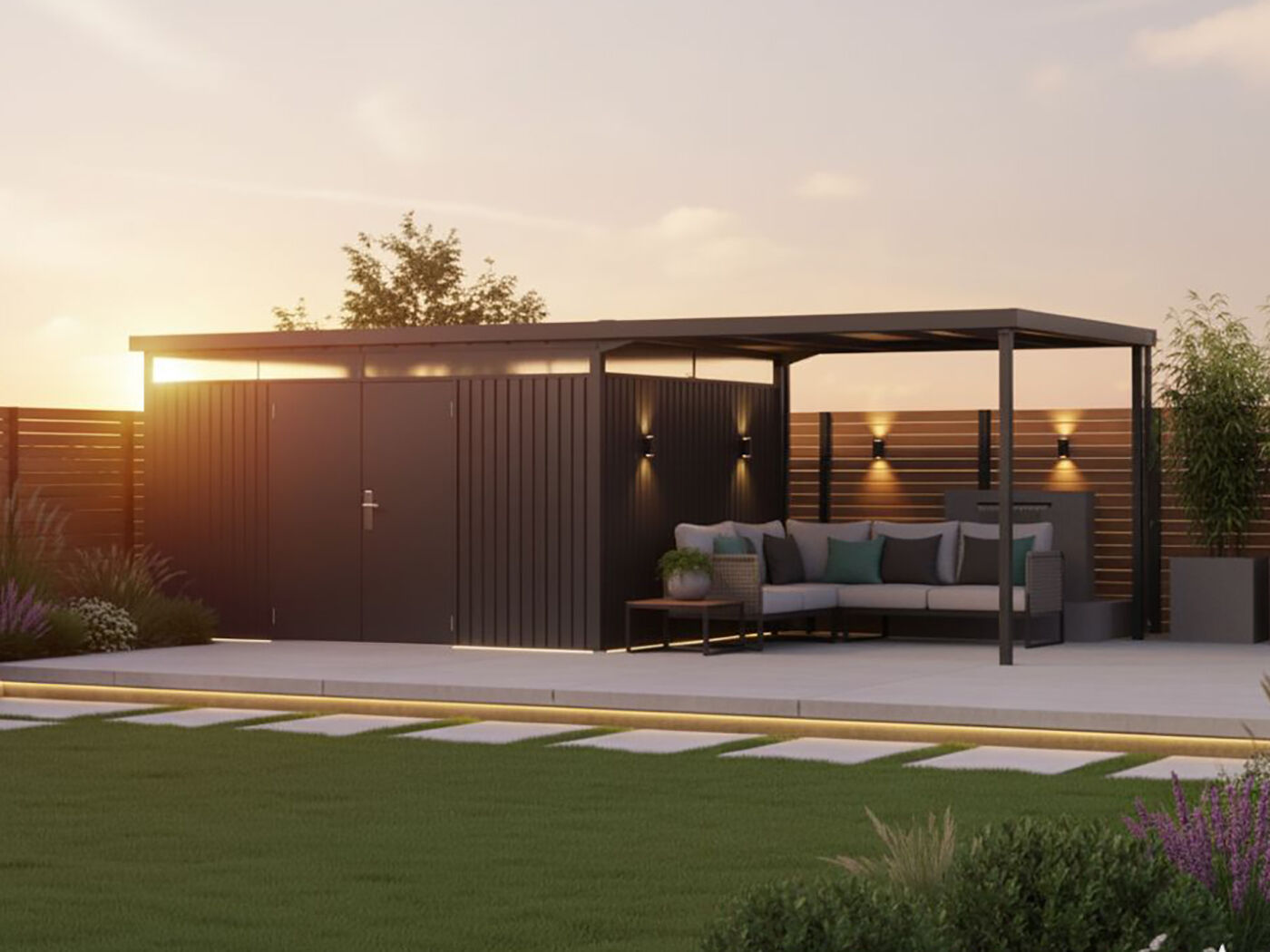 25% billiger ! StarLine Metall Gerätehaus Modell Solidum 19,60 m²