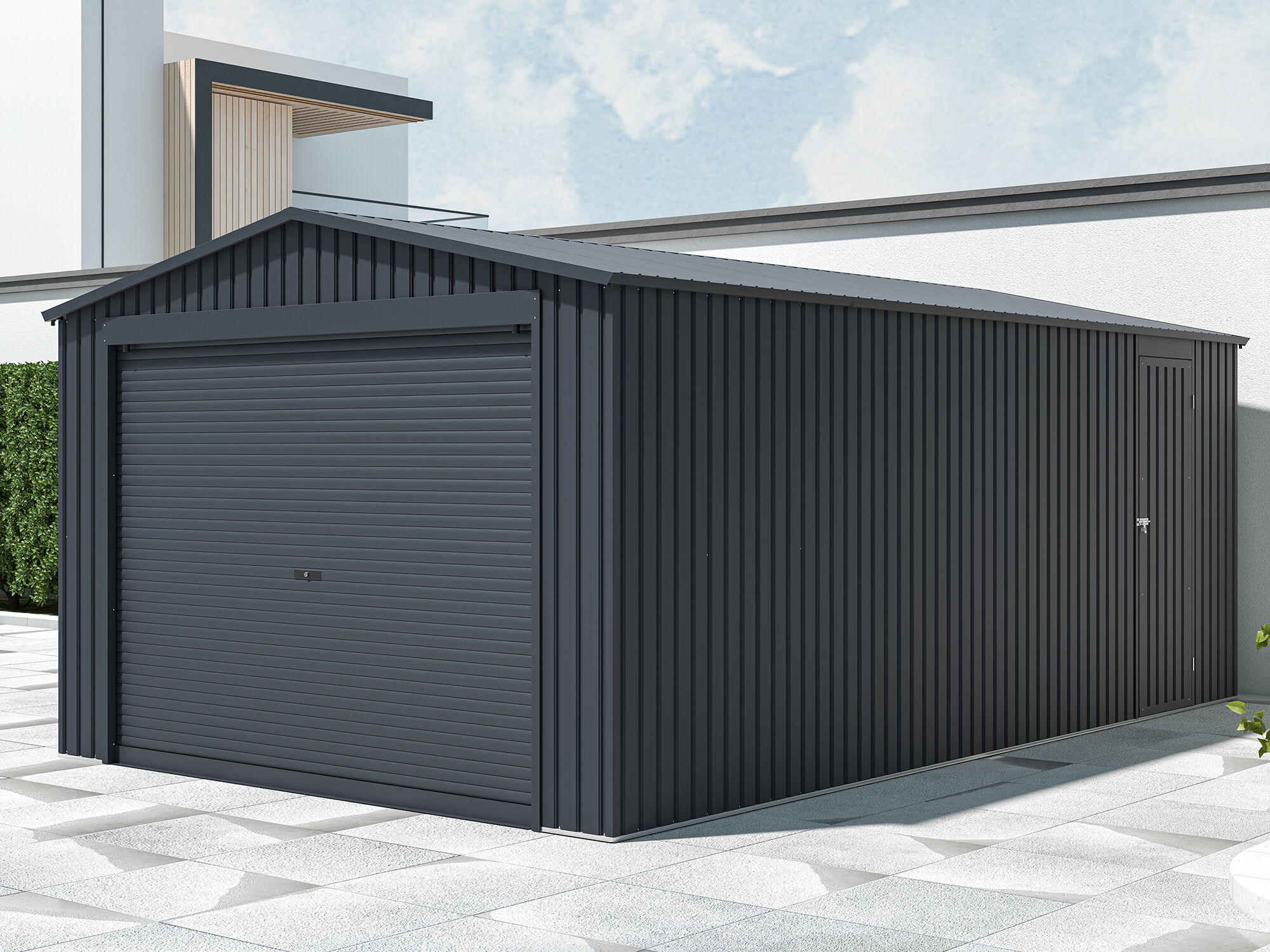 Metallgarage Modell NovaRoll 18,65 m² Rabatt: 26 %