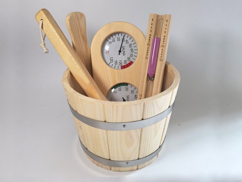 Fjordholz Sauna Zubehör-Set Basic 4-Teilig