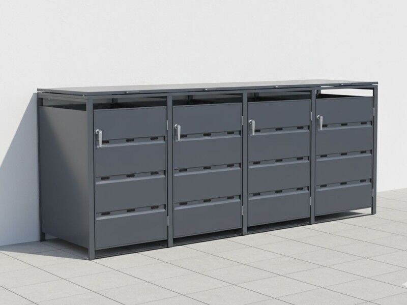 StarLine 4er Mülltonnenbox Modell Stabilo 240 l