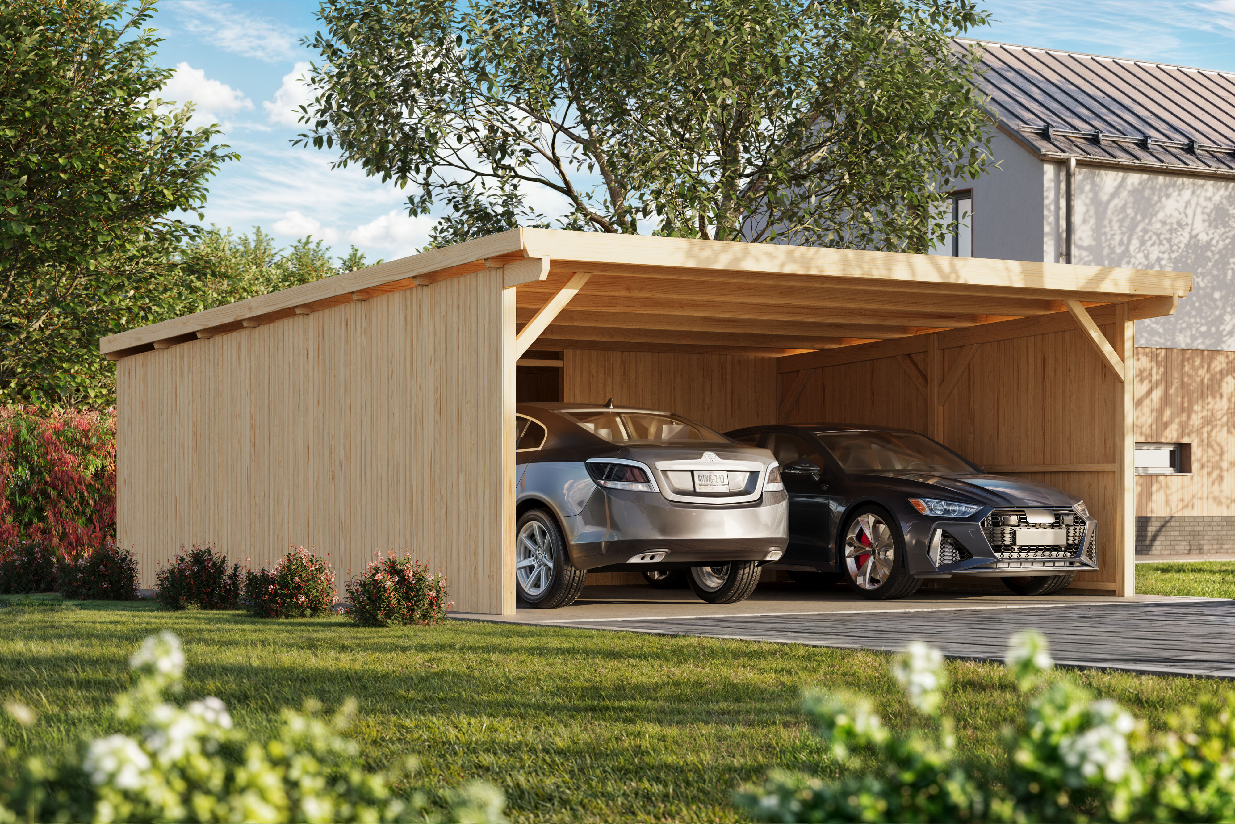 Fjordholz Carport Modell X2 Plus