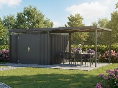 StarLine Metall Gerätehaus Modell Solidum 17,22 m²