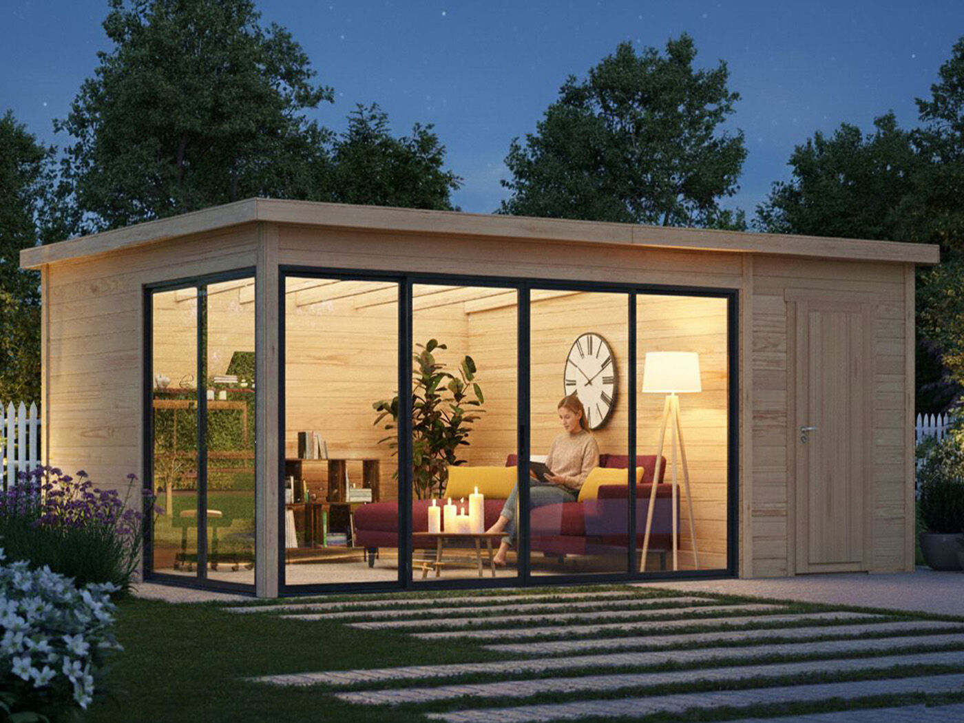 Fjordholz Gartenhaus Modell Office IsoSlide 8