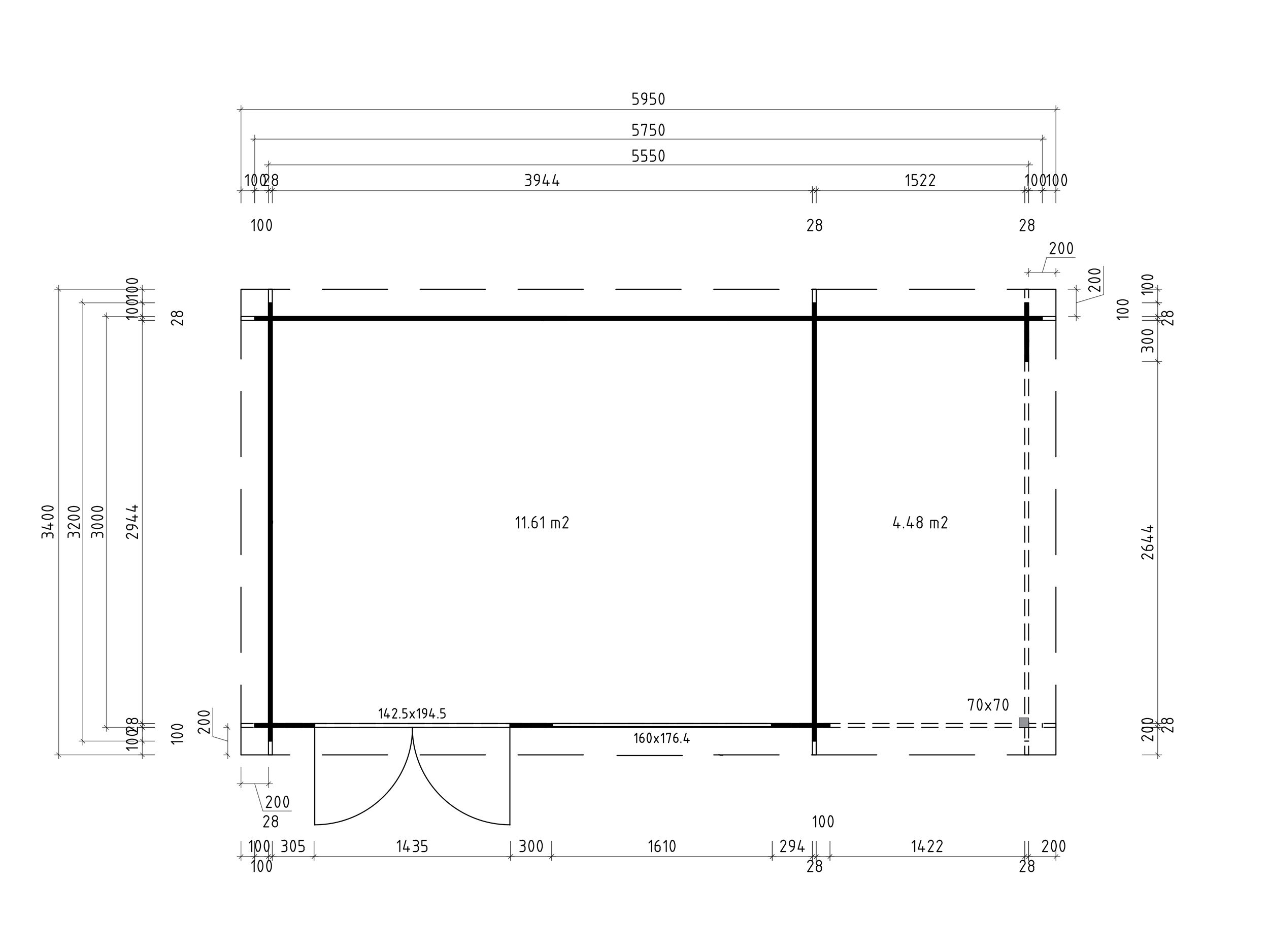 26% Rabatt ! Fjordholz Flachdach Gartenhaus Modell Luke 28