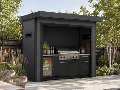 WPC Grillunterstand Modell BBQ Lounge 4,45 m²