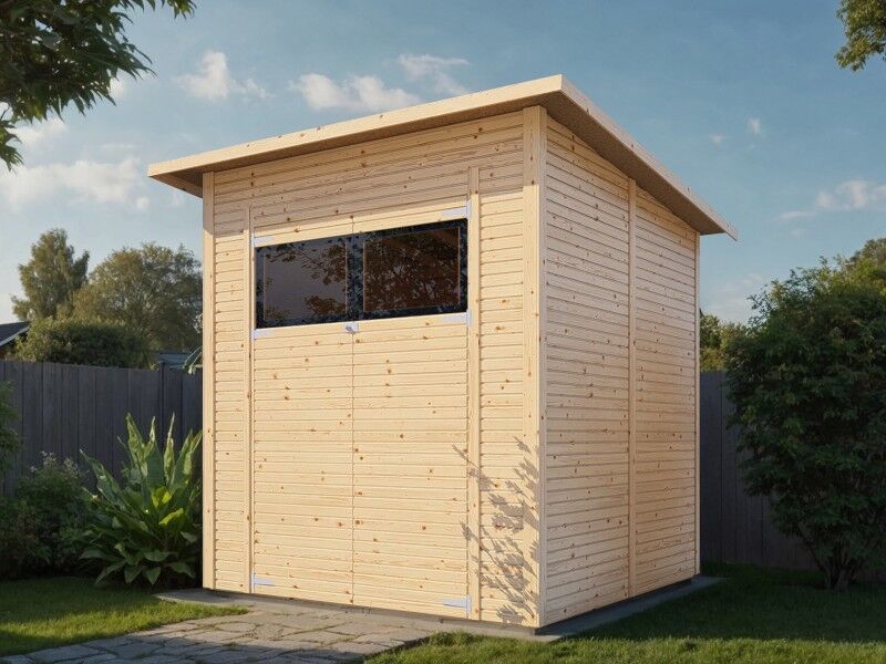 Gerätehaus Modell Pent Modern 3 natur