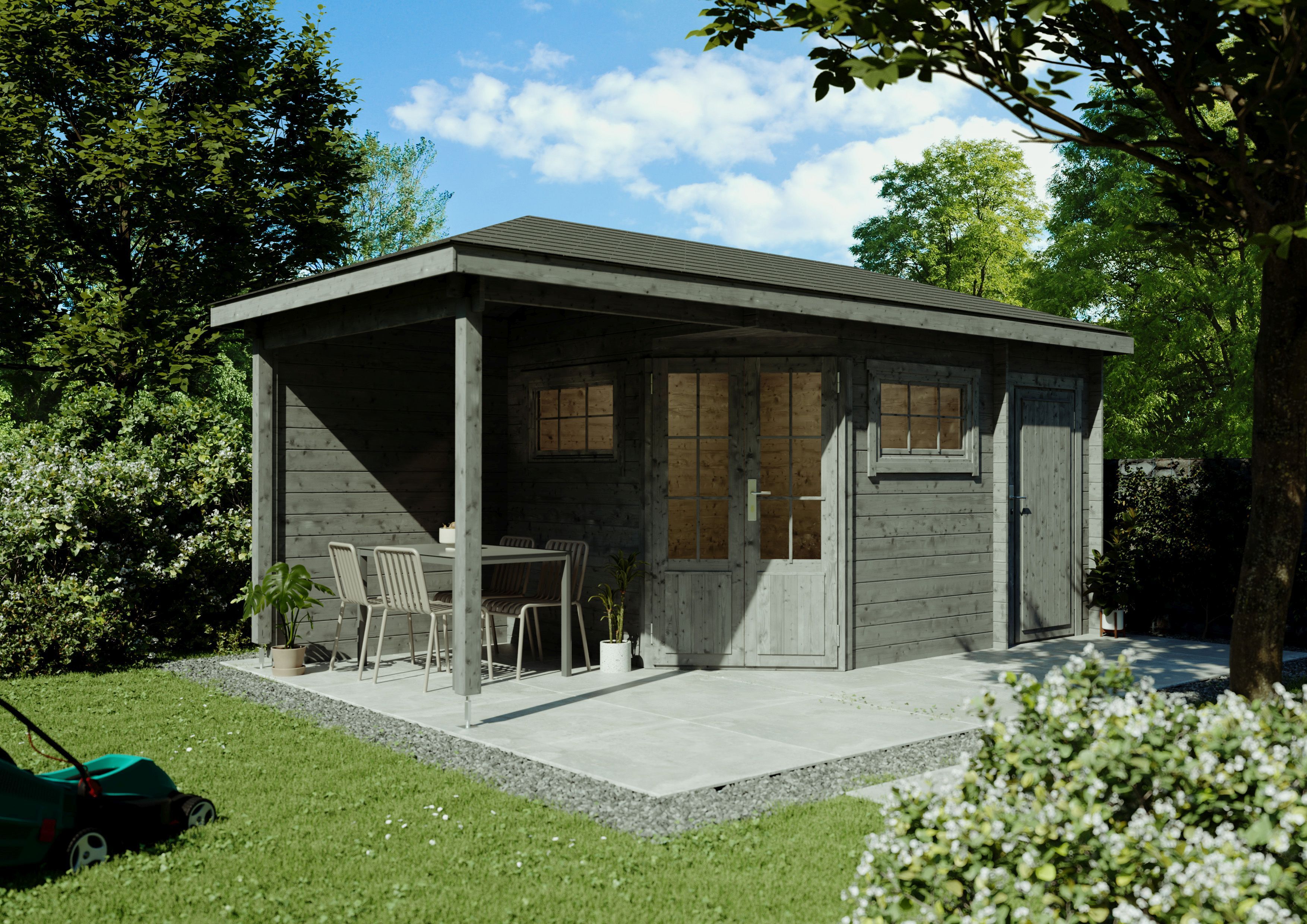 Fjordholz 5-Eck Gartenhaus Modell Evelyn 1B