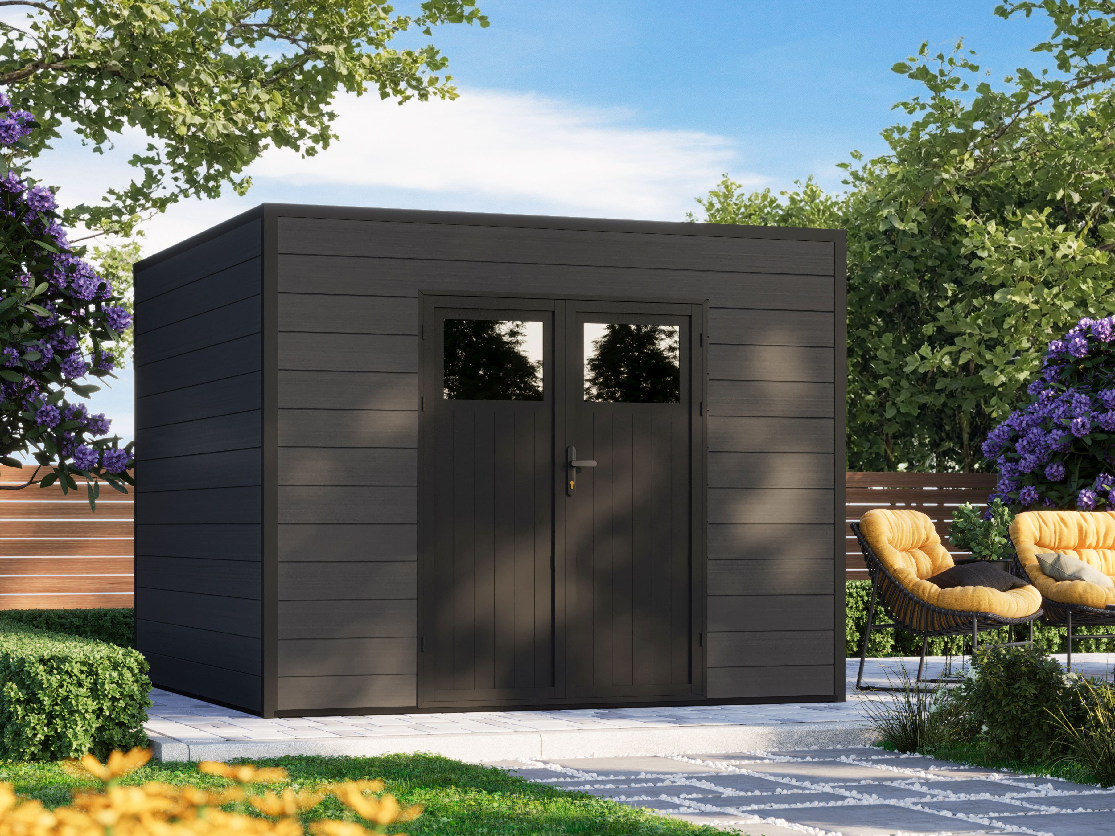 20% reduziert - WPC Holzgartenhaus Modell Cubus 8,12 m²