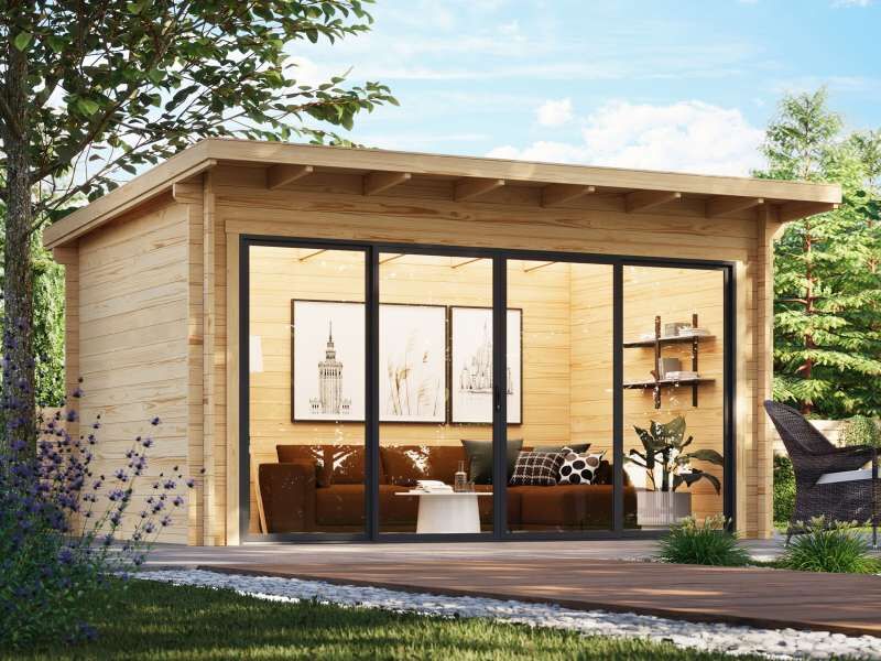 Hochwertige Luxus-Lounge-Gartenhäuser mit Glasfront