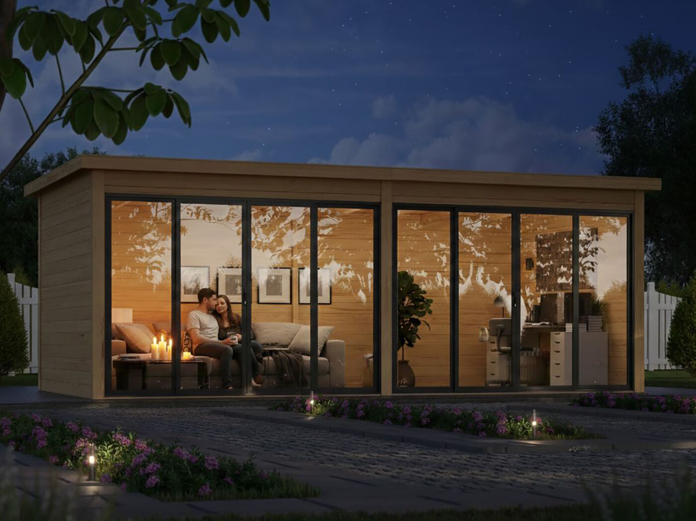 26% reduziert - Fjordholz Gartenhaus Modell Office IsoSlide 9