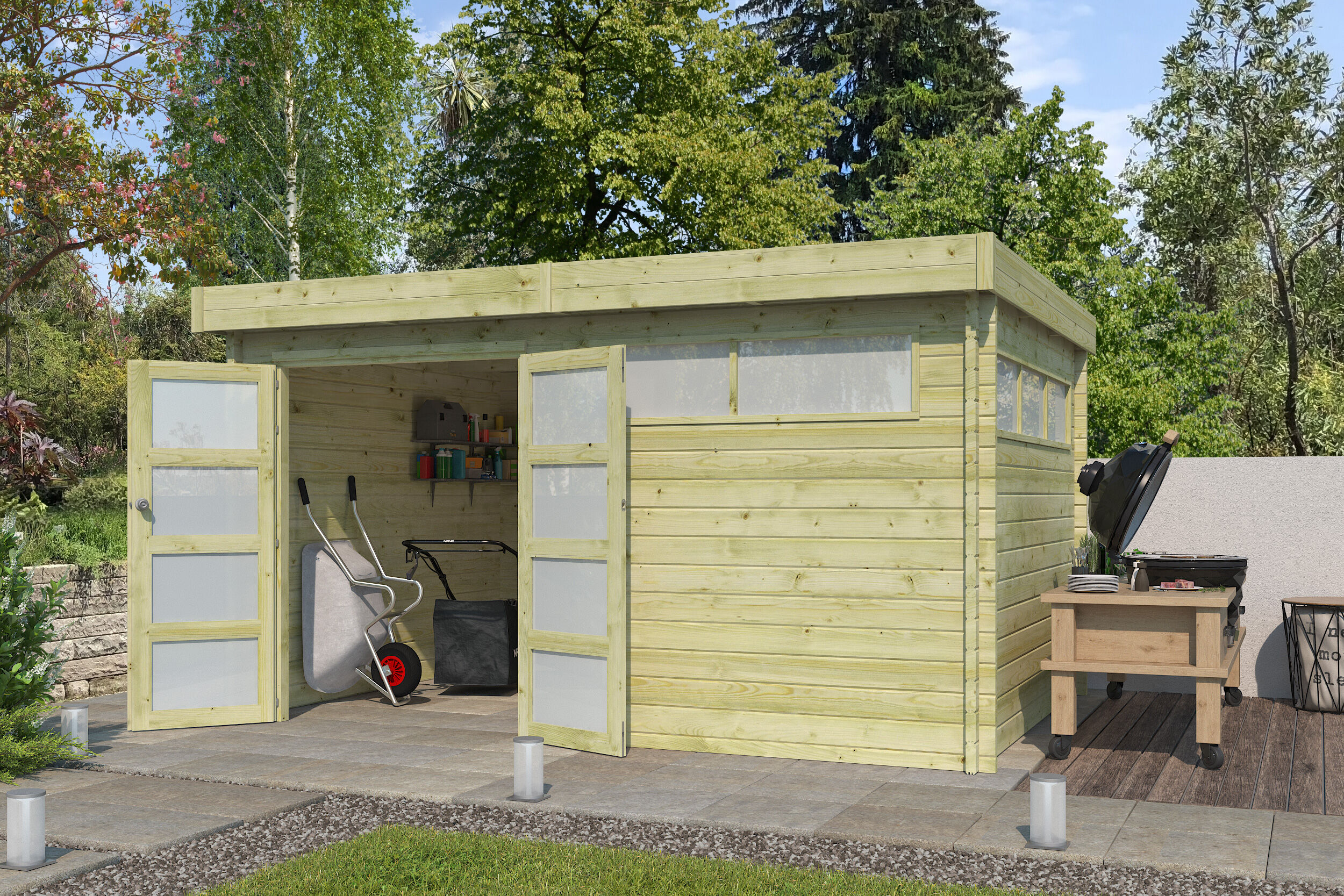 26 % reduziert: Flachdach Ferienhaus Modell Nelo 44 B