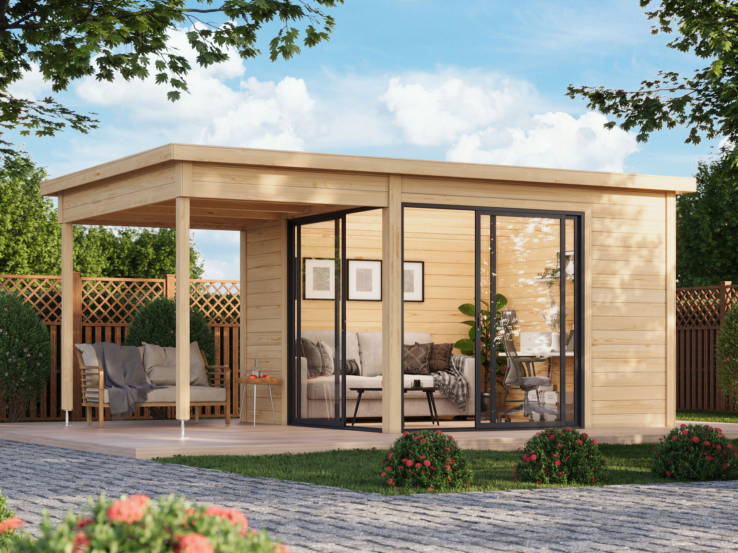 26% Rabatt ! Fjordholz Gartenhaus Modell Office IsoSlide 1 SD