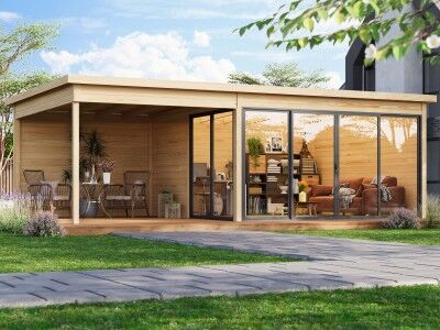 Fjordholz Gartenhaus Modell Office IsoSlide 4 SD