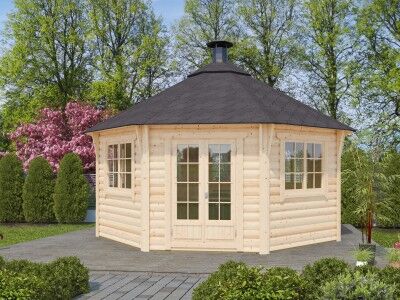 Fjordholz 8-Eck Grillpavillon Modell Gunnar 17m²