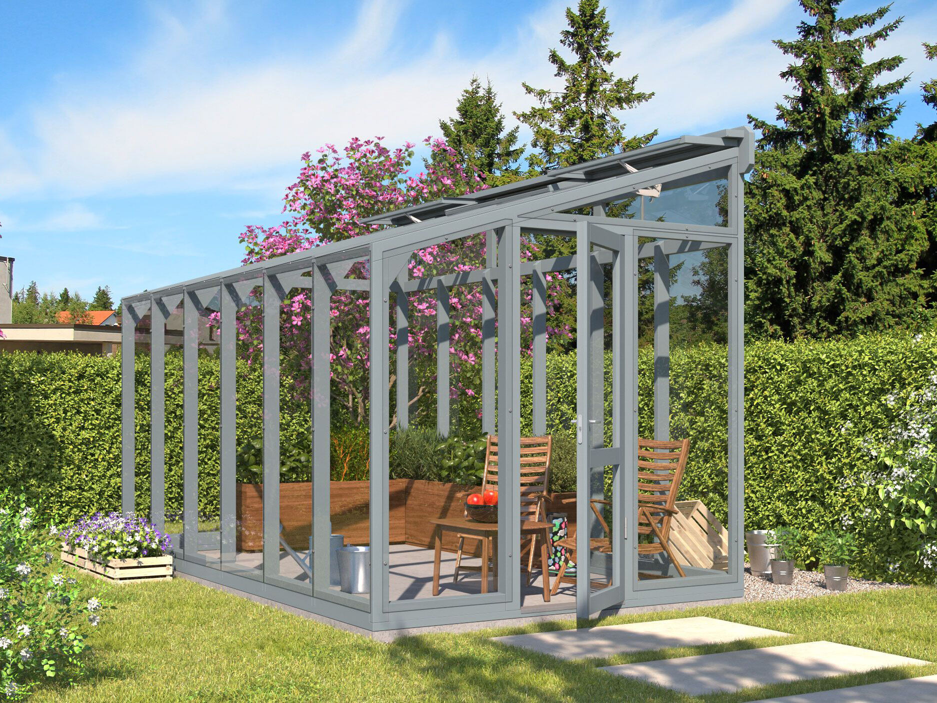 Fjordholz Premium Gewächshaus Modell Greenline Nr.