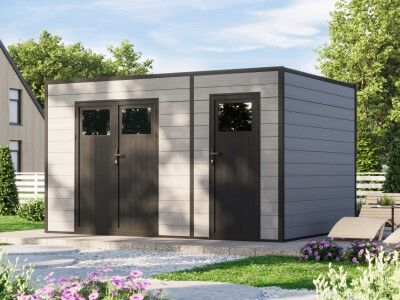 WPC Gartenhaus Modell Cubus 2-Raum 10,98 m²