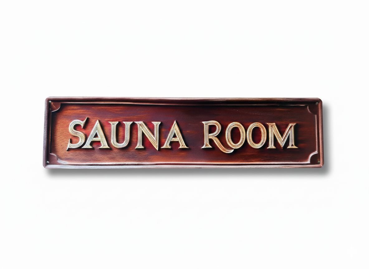 Sauna Dekoschild aus Metall Design 6 (RA...