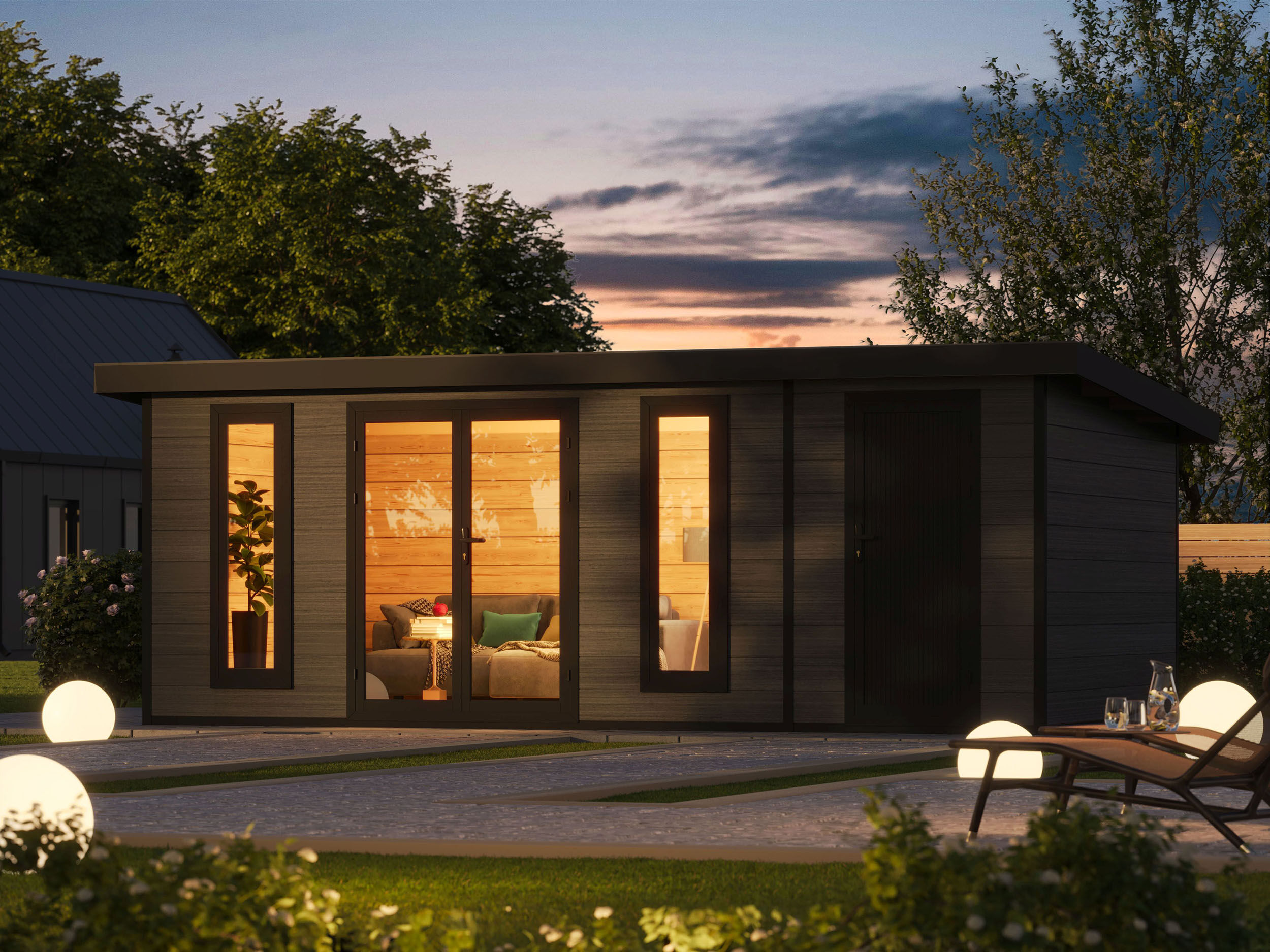 WPC Gartenhaus Modell Panorama 2-Raum Rabatt: 26 %