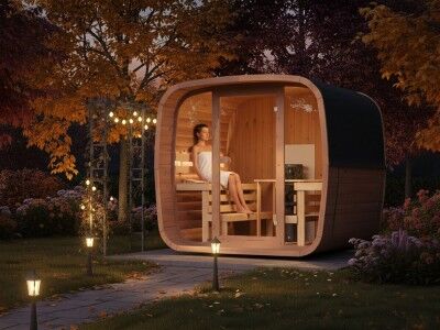 Fjordholz Fass-Sauna Modell Cubus-3