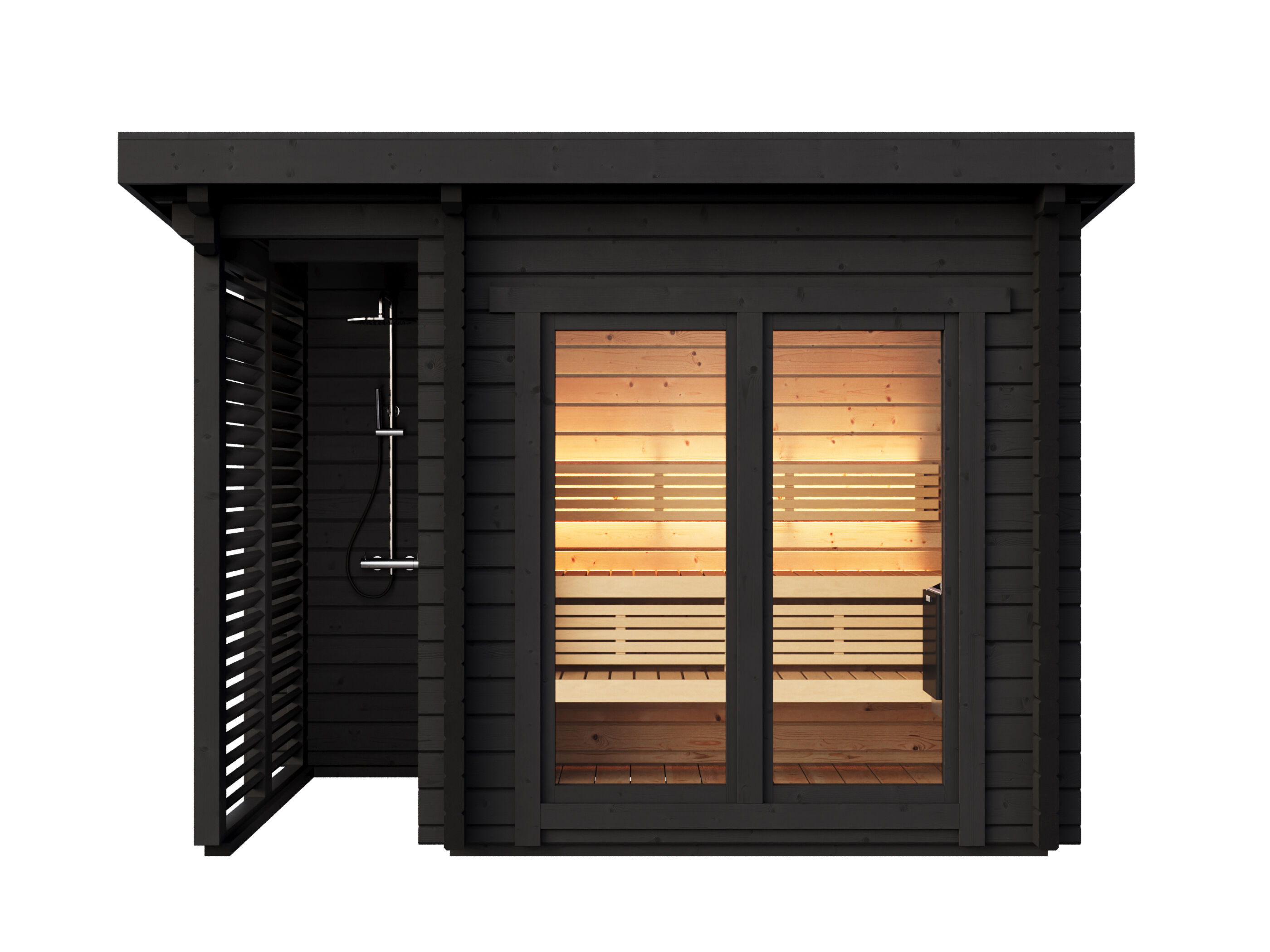 Fjordholz Saunahaus Modell Island 70 Rab...