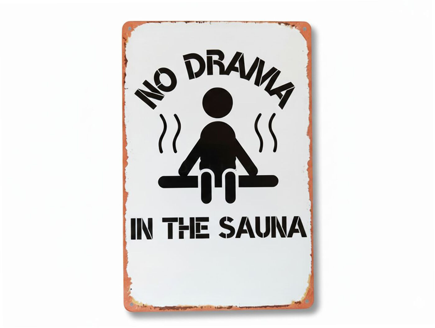 Sauna Dekoschild aus Metall Design 1