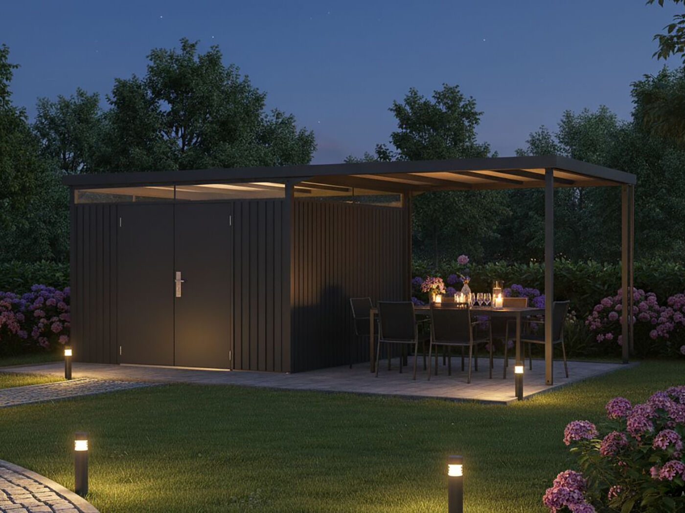 StarLine Metall Gerätehaus Modell Solidum 17,22 m² Rabatt: 25 %