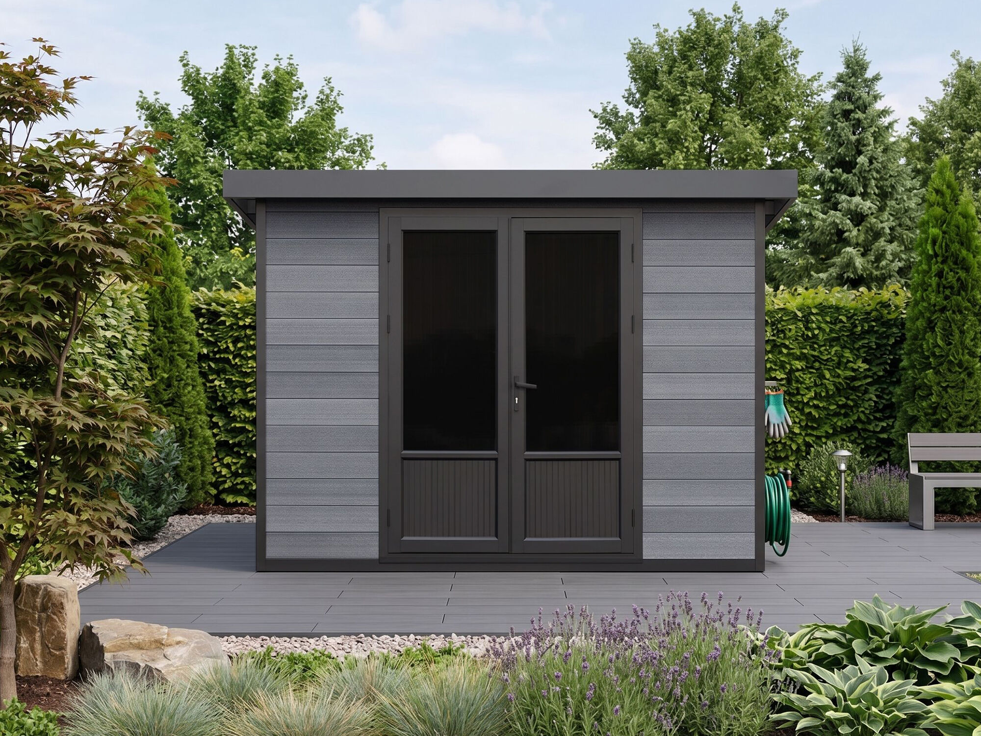 31 % billiger: WPC Gartenhütte Modell Style DeLuxe 8,4 m² 3x3m 31 % billiger: WPC Gartenhütte Modell Style DeLuxe 8,4 m² 3x3m