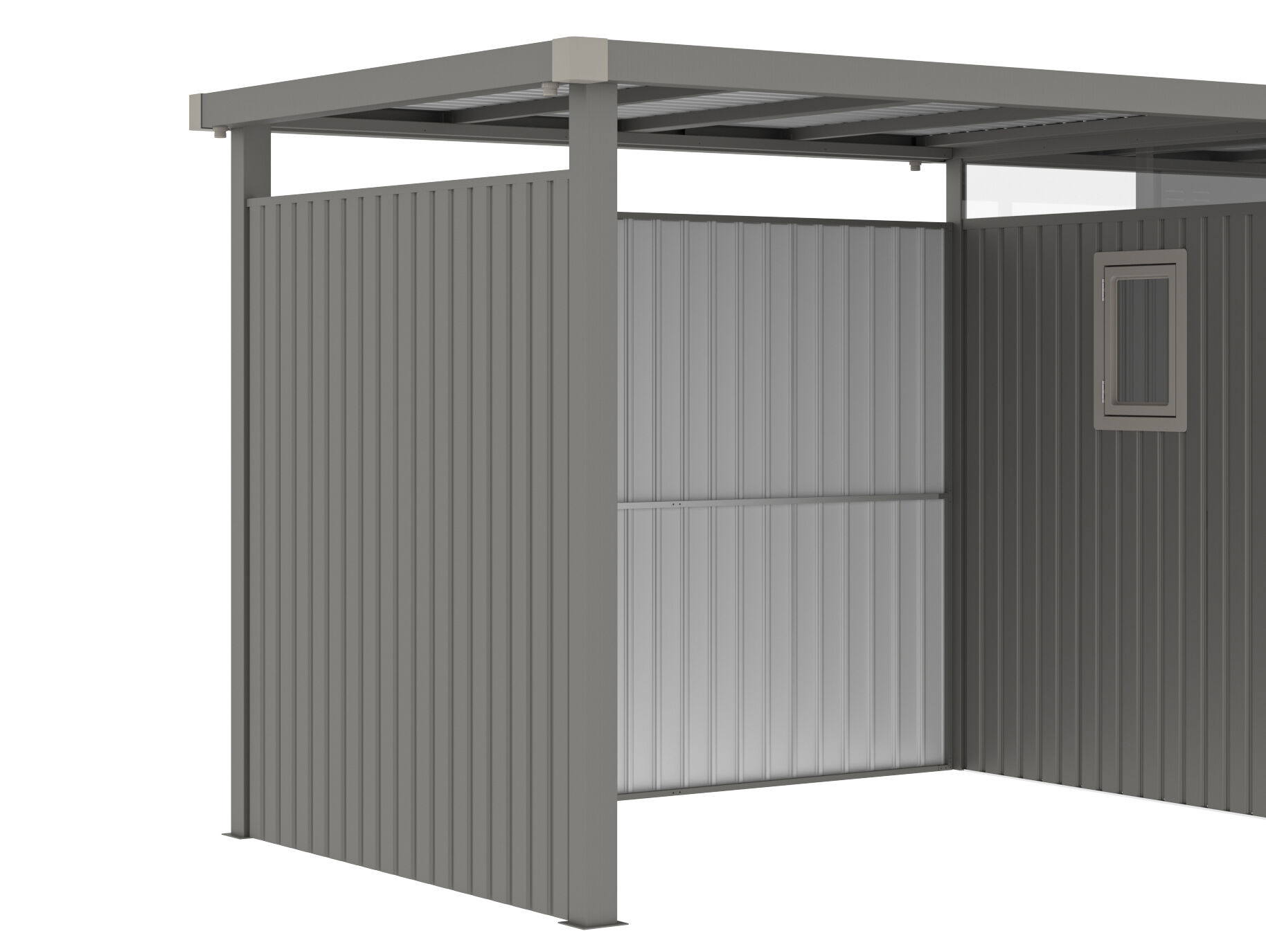 Wandset für Seitendach Gerätehaus Style 4,45 m² An
