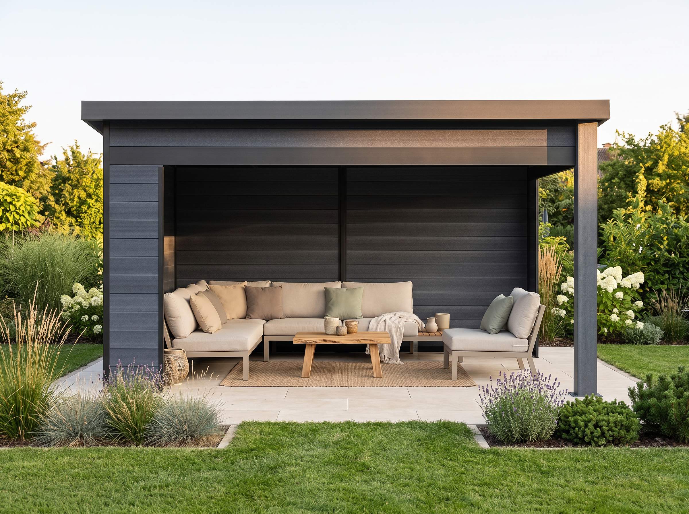 28% weniger ✓ 4 × 3 m | WPC Gartenlaube Lounge 12,0 m²