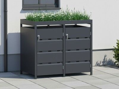 StarLine 2er Mülltonnenbox Stabilo mit Pflanzdach 240 l