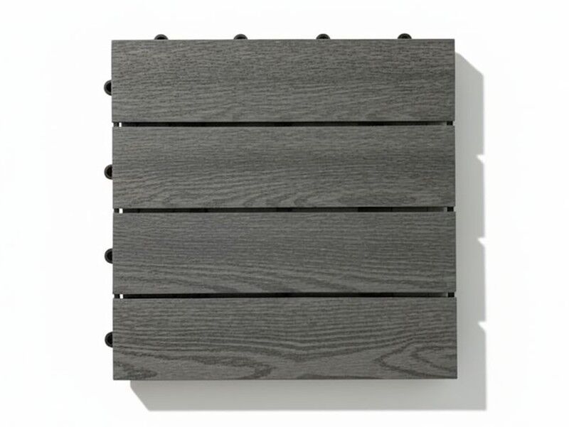 WPC Terrassenfliese Holzoptik Anthrazit Set 1 m²