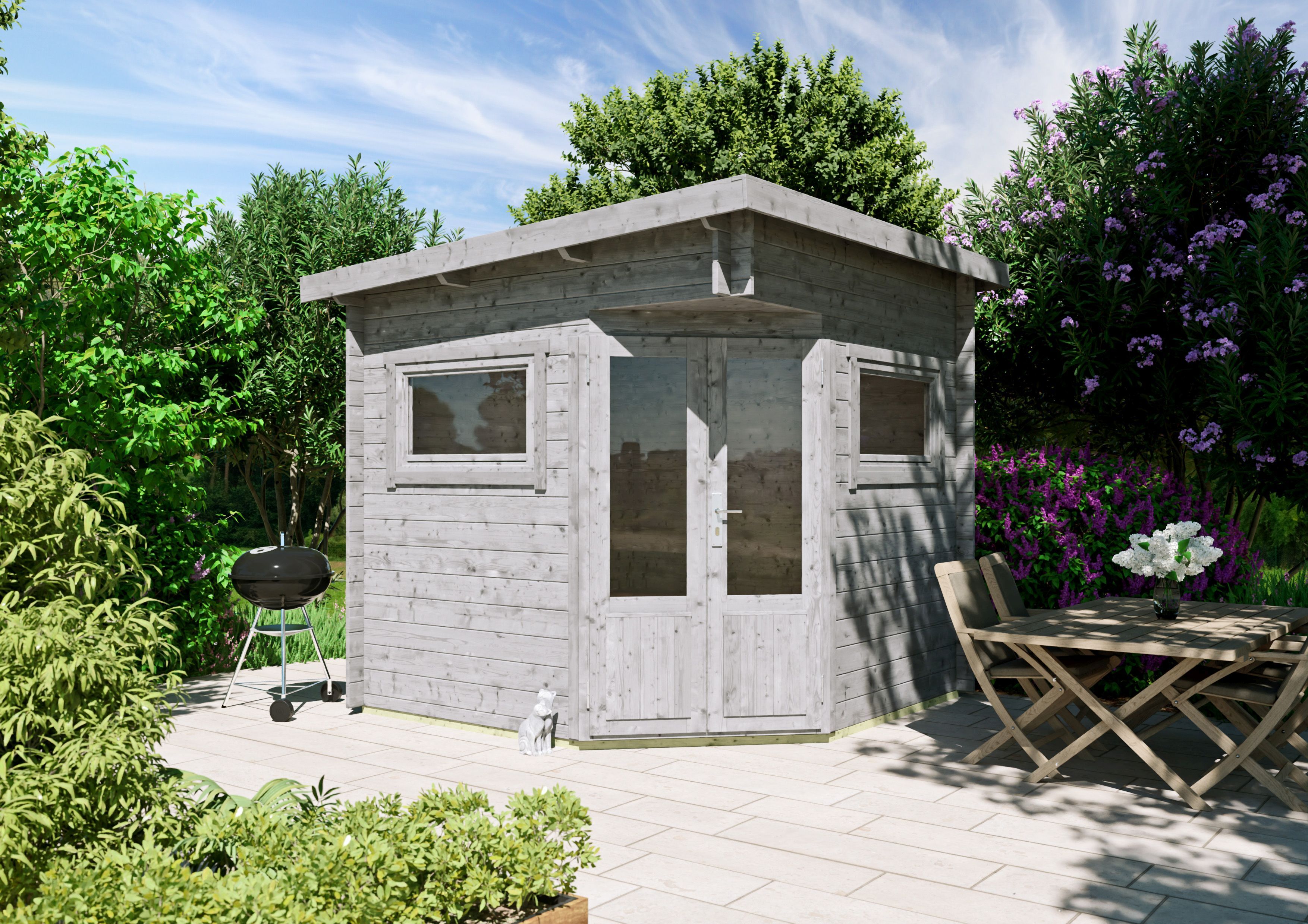 Fjordholz 5-Eck Gartenhaus Modell Leva 2A| Rabatt: 25%|3x3m