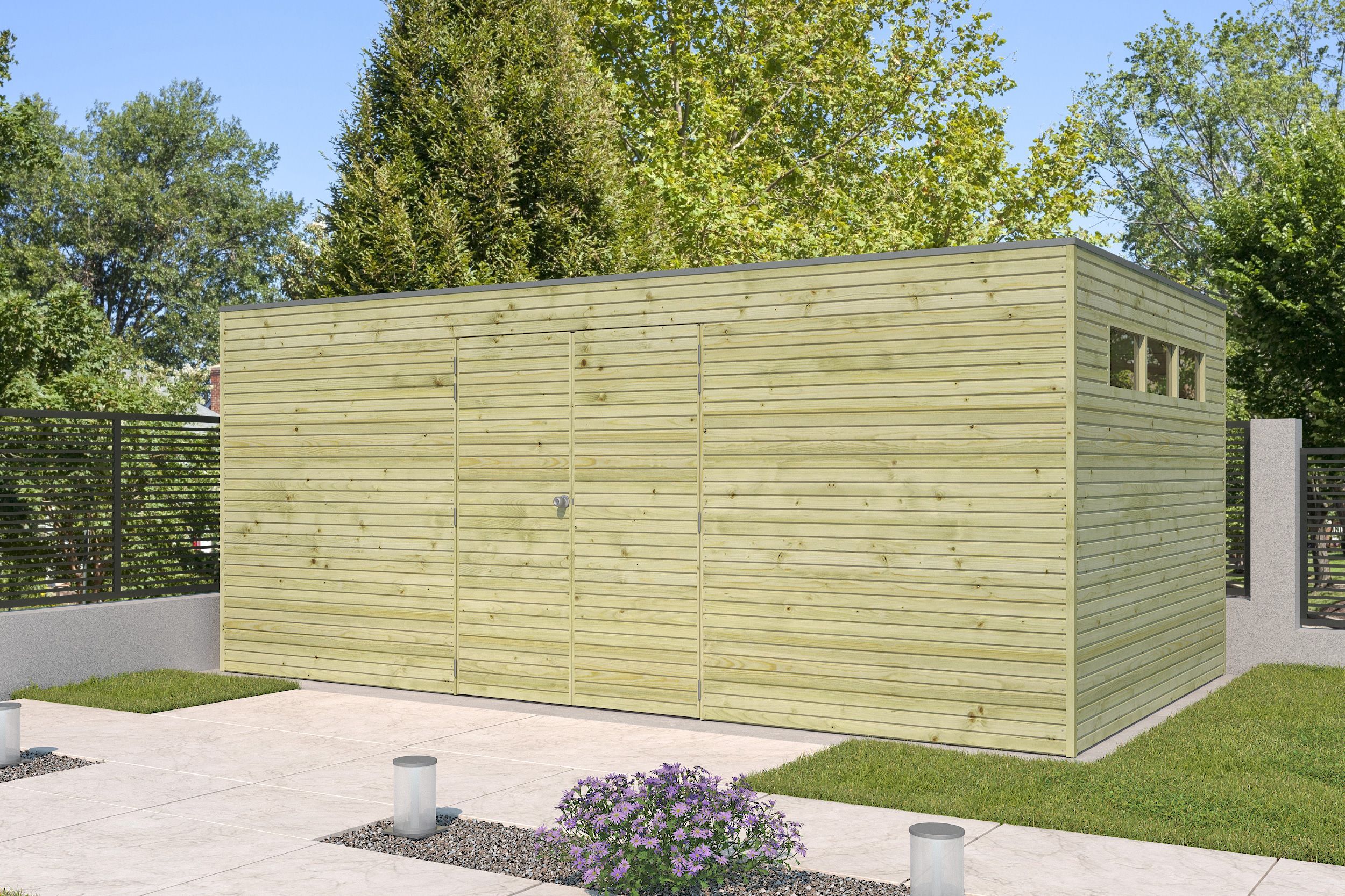 5x3m Gartenhaus Modell QB-Line 15,30 m²| Rabatt: 26%