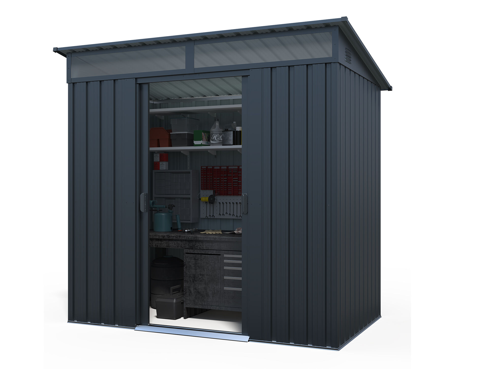 Metall Gerätehaus Modell Lübeck 2,00 m² Rabatt: 44 %