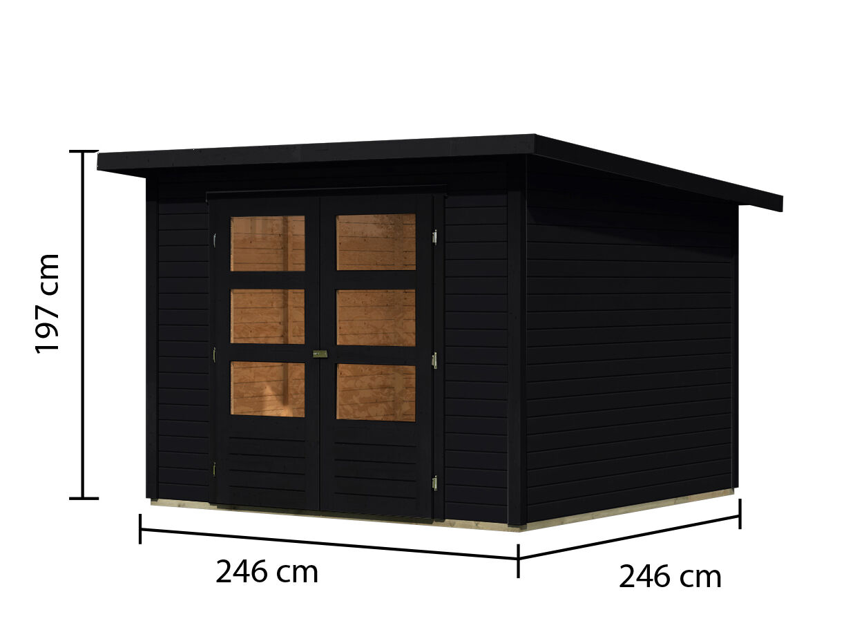 Pultdach Gerätehaus Modell Kimola 4 Rabatt: 26 %