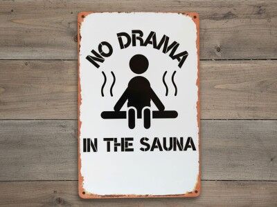 Sauna Dekoschild aus Metall Design 1