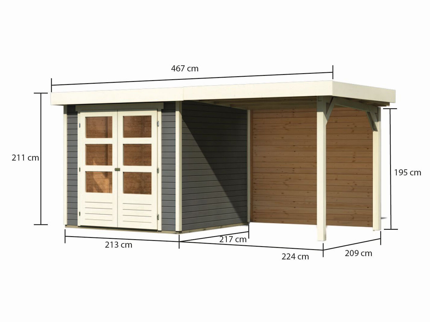 24% Discount! Gerätehaus Modell Ketola 2 Spar-Set-2